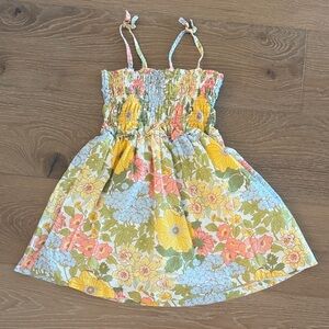 Janie and Jack Floral Dress in Yellow and Pink